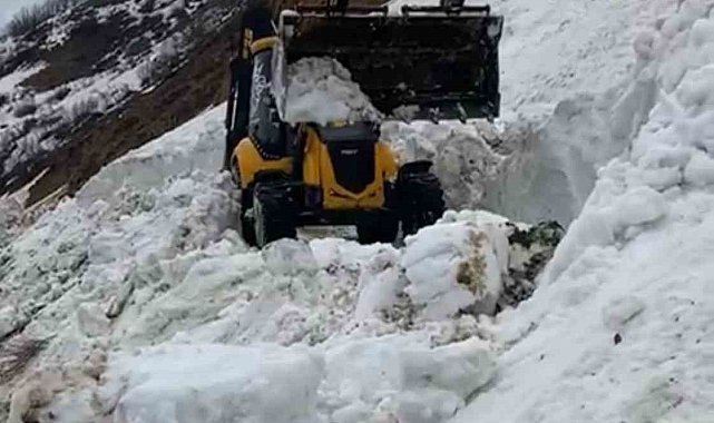 Bingöl'de karla kapalı köy yolu ulaşıma açıldı