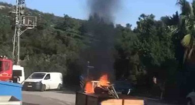 Bodrum'da motosiklet alev topuna döndü