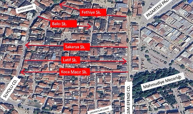 Bursa İnegöl'de iki mahallede tek yön uygulaması