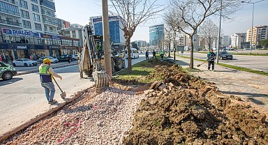 Bursa'da Ata Bulvarı'nı rahatlatacak dokunuş