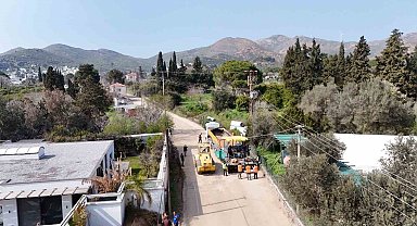 Büyükşehir'in Bodrum'da 28 milyonluk yol çalışmaları devam ediyor