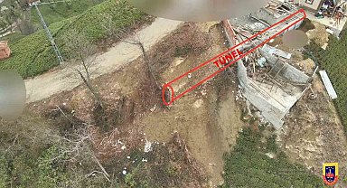 Çamaşır makinesinin altından 'suç tüneli' çıktı