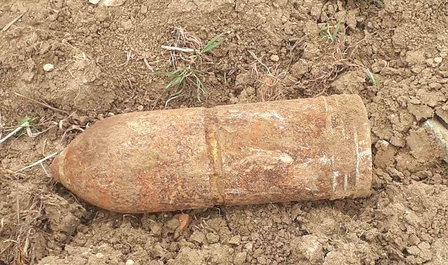 Çanakkale'de mezarlık kazısında bulunan patlamamış top mermisi imha edildi
