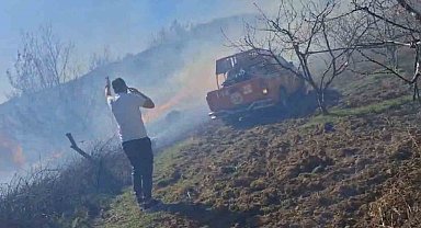 Çanakkale'de tarım arazisinde çıkan yangın ormanlık alana sıçradı