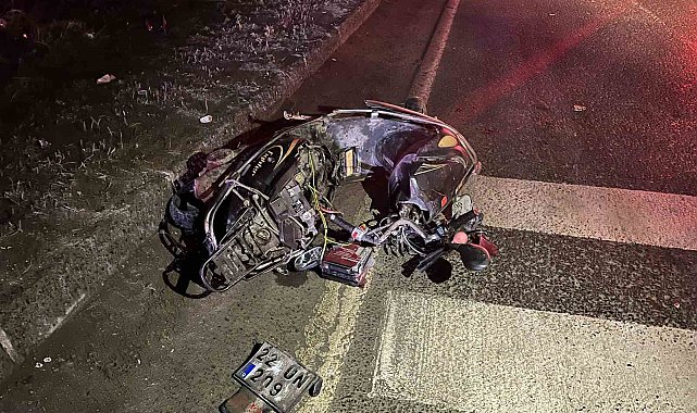 Çerkezköy'de feci kazada ağır yaralanan motosiklet sürücüsü hayatını kaybetti