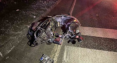 Çerkezköy'de feci kazada ağır yaralanan motosiklet sürücüsü hayatını kaybetti