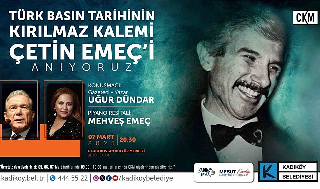 Çetin Emeç Kadıköy'de anılacak