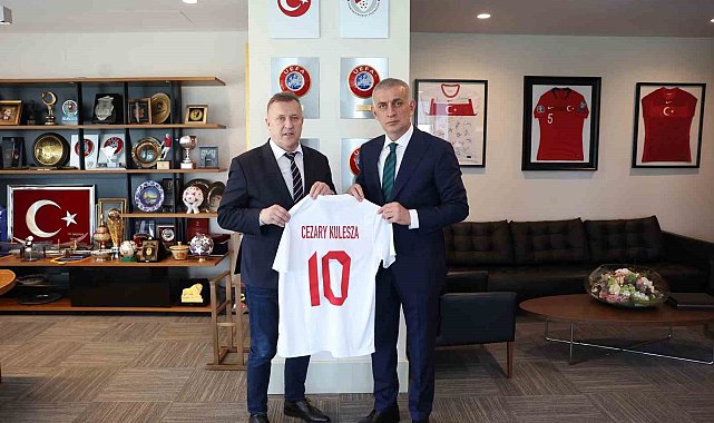 Cezary Kulesza'dan, TFF Başkanı Hacıosmanoğlu'na ziyaret