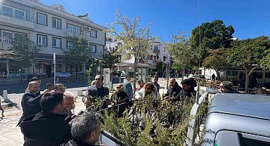 Datça'da bin adet fidan dağıtıldı