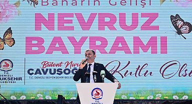 Denizli'de nevruz ateşi yandı, baharın coşkusu meydana taştı