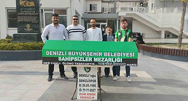 Denizlispor taraftarlarından tabutlu eylem