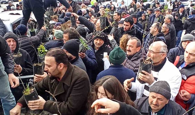 Devrek Orman İşletme Müdürlüğü fidan dağıtımında bullundu