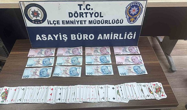 Dörtyol'da kumar oynayan 5 şahsa: 46 bin 235 TL ceza