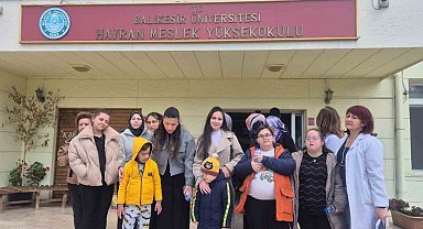 Down sendromlu çocuklar Havran Meslek Yüksekokulu'nda ağırlandı