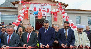 Durankaya'da dualar eşliğinde kütüphane açılışı
