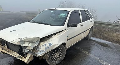 Düzce'de yoğun sis kaza getirdi!