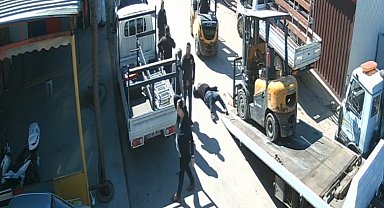 Edirne'de forklift kazasında 1 kişi feci şekilde hayatını kaybetti: O anlar kamerada