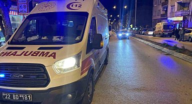 Edirne'de motosikletin çarptığı yaya yaralandı