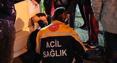 Edirne'de otomobilin yayalara çarpma anı kamerada: 3 yaralı