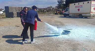 Efeler Belediyesi personeline yangın eğitimi