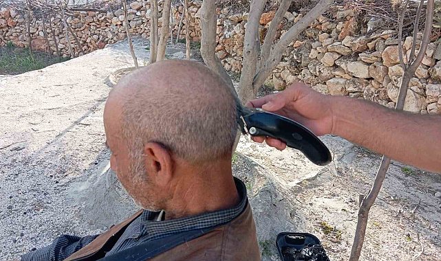 Eğil'de bakıma muhtaç ve çocuklara ücretsiz tıraş hizmeti