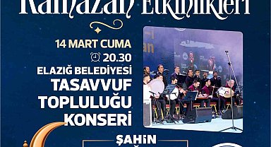 Elazığ Belediyesi tasavvuf topluluğu konseri düzenlenecek