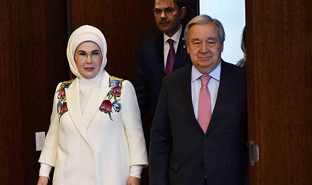 Emine Erdoğan, New York'ta BM Genel Sekreteri Guterres ile görüştü