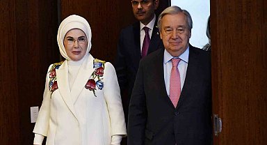 Emine Erdoğan, New York'ta BM Genel Sekreteri Guterres ile görüştü