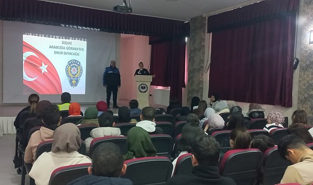 Emniyet ekipleri öğrencileri bilgilendirdi