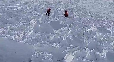 Erciyes'te çığ düşme anı kamerada