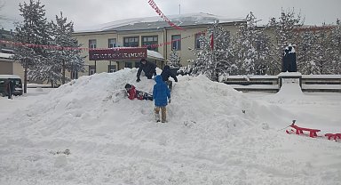 Erzurum'da kar yağışı etkili oluyor