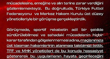 Eskişehirspor'dan maçlara üst klasman hakemler atanması talebi