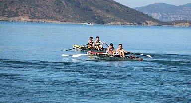 Fethiye'de Uzun Mesafe Deniz Küreği Türkiye Kupası Yarışları başladı