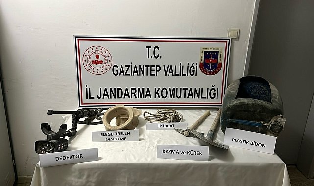 Gaziantep'te kaçak kazı yapan 2 şahıs suçüstü yakalandı