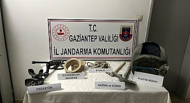 Gaziantep'te kaçak kazı yapan 2 şahıs suçüstü yakalandı
