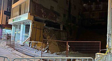 Giresun'da yıkılma tehlikesi bulunan bina boşaltıldı
