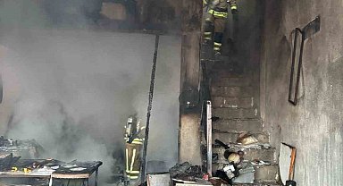 Gönen'de marangoz atölyesinde yangın
