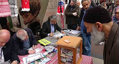 Hat sanatı ile Gazze'ye yardım topladılar