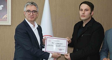Hayat kurtaran personele teşekkür belgesi