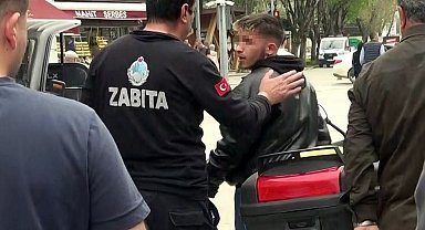 Hem suçlu hem güçlü: Yasak olan yere motosikletle girdi, zabıtayla böyle tartıştı