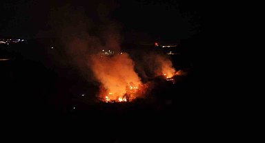 İftar saatinde yangın paniği: 25 dönümlük ağaçlık alan alev alev yandı