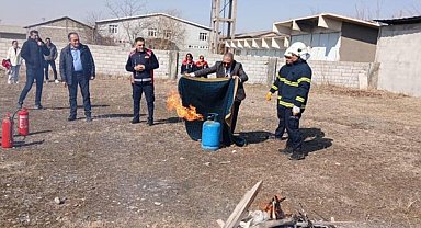 Iğdır'da yangınları önleme ve tedbirleri eğitimi ve tatbikatı düzenlendi