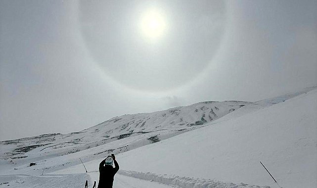 Işık halkası 'halo', Erciyes'te görüntülendi