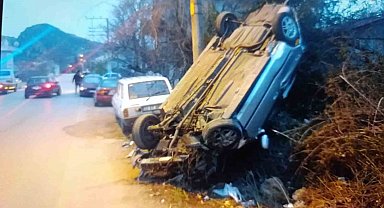 Isparta'da kontrolden çıkan otomobil takla attı, 20 yaşındaki sürücü ağır yaralandı