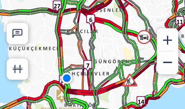 İstanbul'da bayramın 2'nci gününde trafik yoğunluğu yüzde 72'ye ulaştı