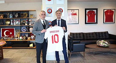 İsviçre Futbol Federasyonu Başkanı Blanc'tan Hacıosmanoğlu'na ziyaret