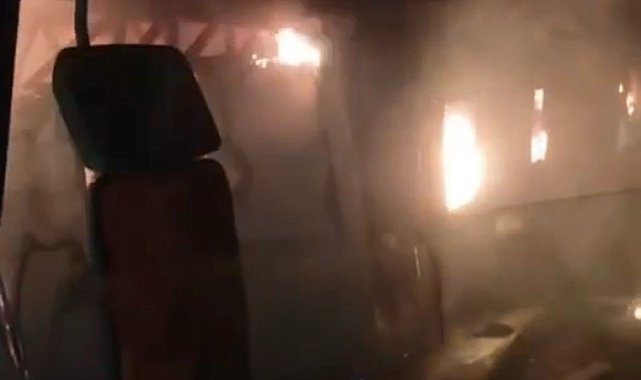 Kahramanmaraş'ta konteyner yangını