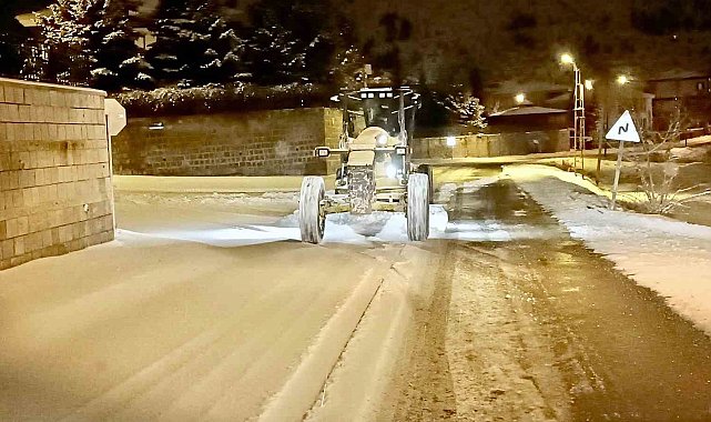 Kar yine yağdı,Talas'ta kış çalışmalar yeniden başladı