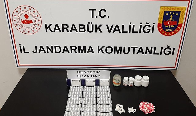Karabük'te 269 adet ecza hap ele geçirildi