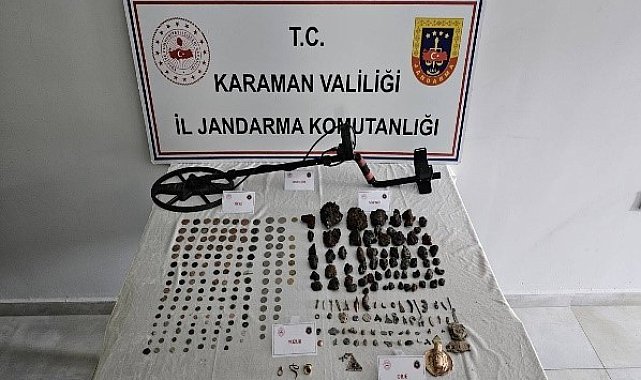 Karaman'da 118 adet göktaşı ele geçirildi